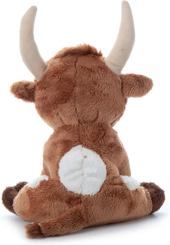 Miniatura 4 de The Petting Zoo Longhorn - Animal de peluche, regalos para niños, animales de zoológico de ojos brillantes, juguete de peluche de cuerno largo de 7
