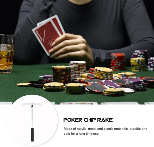 Miniatura 9 de ibasenice Rake telescópico de la viruta del póker que recoge la barra 27 pulgadas Metal plástico poker Chip colector para juegos y uso doméstico