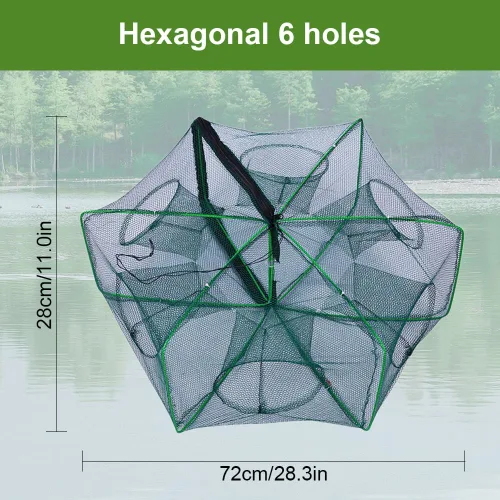 Miniatura 3 de La trampa de pesca plegable mágica, 2025 Premium The Magic Fishing Trap Kits de pesca, red de pesca para pececillos, camarones, cangrejos