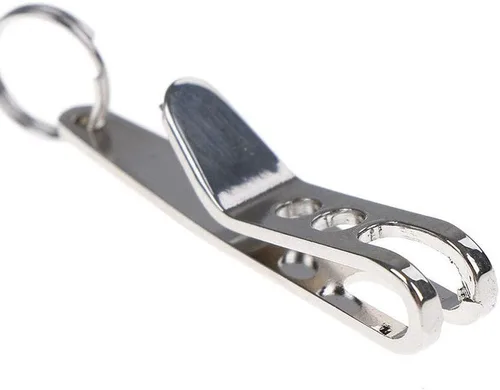 Miniatura 6 de Acxico Mini EDC Gear Pocket Suspensión Clip Percha Herramienta Llavero Llavero, Blanco