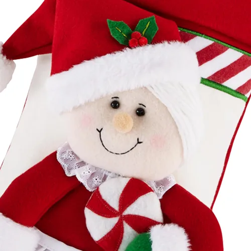 Miniatura 2 de Let's Make Memories - Medias navideñas personalizadas para la familia - Bordadas - De felpa 3D - Decoración navideña - 8"x18" - Familia bastón