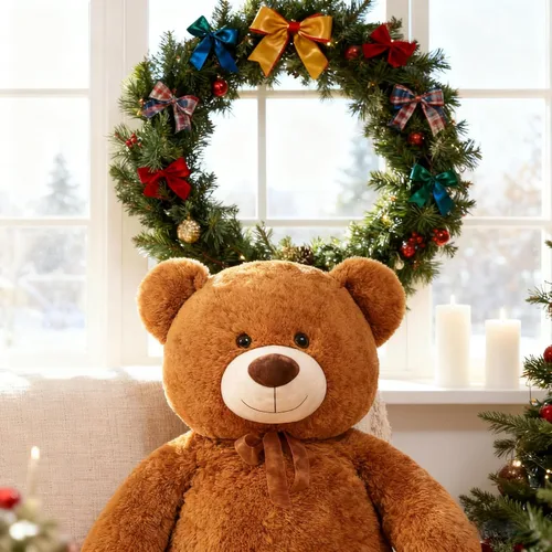 Miniatura 4 de Toys Studio Oso de peluche grande de 51 pulgadas, lindo animal de peluche gigante, juguete de peluche suave para novias y niños, para cumpleaños