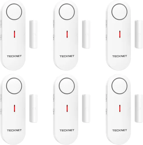 Miniatura 7 de TECKNET Alarmas de puerta para seguridad de los niños, alarma de ventana para piscina, alarma de puerta para seguridad del hogar, alarma 2 en 1