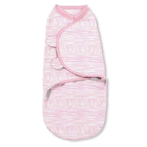 SwaddleMe Natural Position - Manta envolvente 2 en 1 con cremallera fácil de cambiar, tamaño pequeño/mediano, 0-3 meses, paquete de 1 (rayas