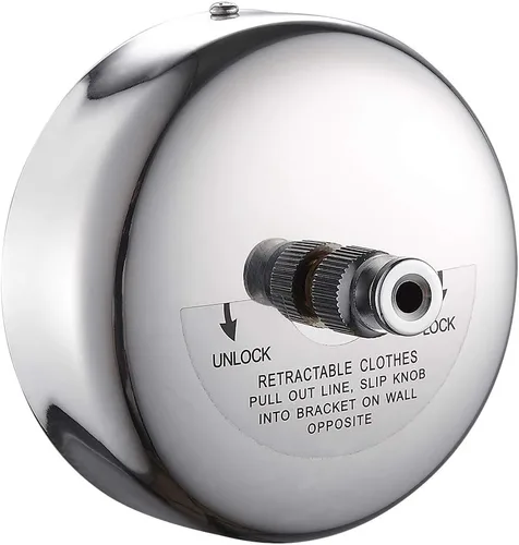 Miniatura 12 de JOOM Tendedero retráctil de acero inoxidable resistente de 9 pies (máx), para colgar en el baño, lavandería, hoteles, acabado cromado, estilo Blanco