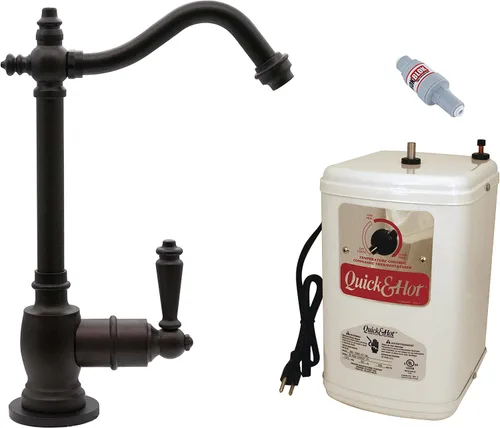 Miniatura 10 de Westbrass D204HFP-26 Victorian 9" Grifo dispensador de agua caliente con 1 manija con sistema de tanque de calefacción instantánea, cromo pulido