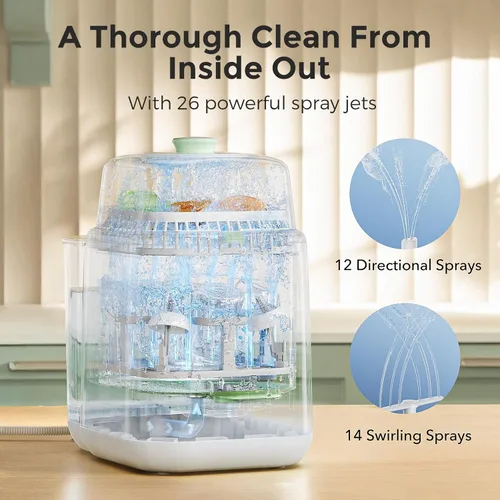 Miniatura 3 de Momcozy KleanPal Pro - Lavadora, esterilizador y secadora de biberones, máquina de limpieza todo en uno para biberones, piezas de bomba y artículos