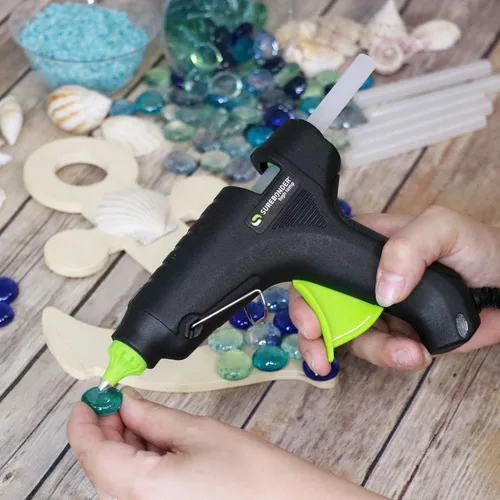 Miniatura 8 de Surebonder Kit de pistola de pegamento caliente de alta temperatura con 20 barras de pegamento multiusos de tamaño completo incluidas, perfecto