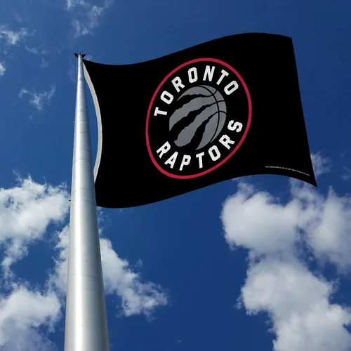 Miniatura 3 de Rico Industries Bandera de la NBA de 3 pies por 5 pies de una sola cara con ojales, Toronto Raptors