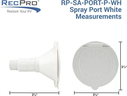 Miniatura 7 de RecPro RV Conector de conexión de puerto de espray exterior con conector rápido (Blanco)