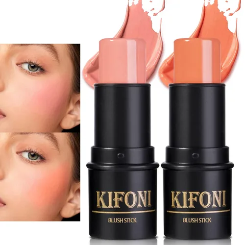 Miniatura 12 de Kit de maquillaje en barra de contorno de crema de 2 piezas, resaltador brillante y bronceador, varita de contorno de barra bronceadora, resistente