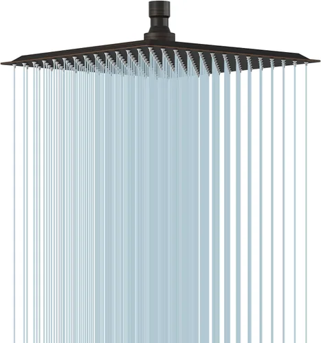 Miniatura 21 de BESy Cabezal de ducha de lluvia de 16 pulgadas, lluvia cuadrada de 16" y cabezal de ducha de baño de acero inoxidable de alta presión, ultra delgado
