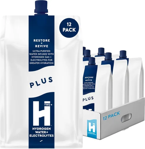 Miniatura 9 de HTWO Plus Agua de hidrógeno molecular con electrolitos, sabor a limonada de uva, paquetes de hidratación sin azúcar, paquete de 6 unidades de 16.9