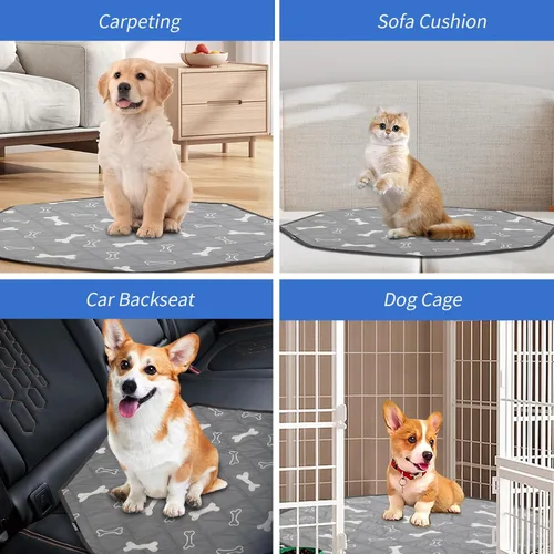 Miniatura 4 de Almohadillas lavables para orina para perros, almohadillas reutilizables para entrenamiento de cachorros, impermeables, lavables a máquina