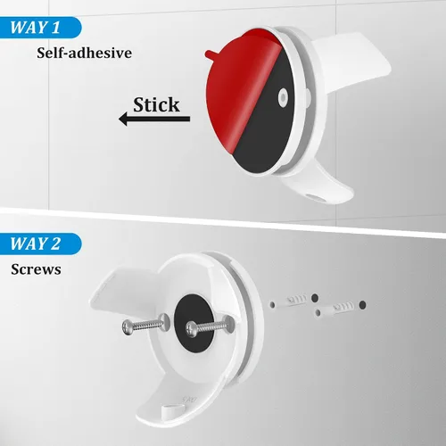 Miniatura 4 de PlusAcc Soporte de pared para Echo Dot 5ª generación, soporte de pared para Echo Dot 5 Gen, accesorios Alexa Dot 5ª que ahorran espacio, Blanco