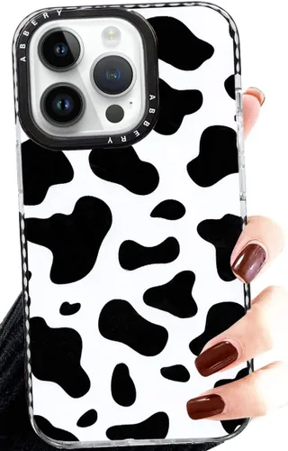 Miniatura 16 de Abbery Diseñado para iPhone 8 Plus/7 Plus/6 Plus/6S Plus Funda transparente con estampado de vaca, linda funda protectora de silicona TPU