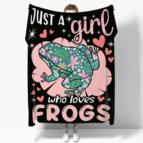 Miniatura 14 de Manta personalizada con nombre "I Just Really Like Noodle Frog", regalo divertido para niñas/niños, para sofá, cama, dormitorio, sala de estar