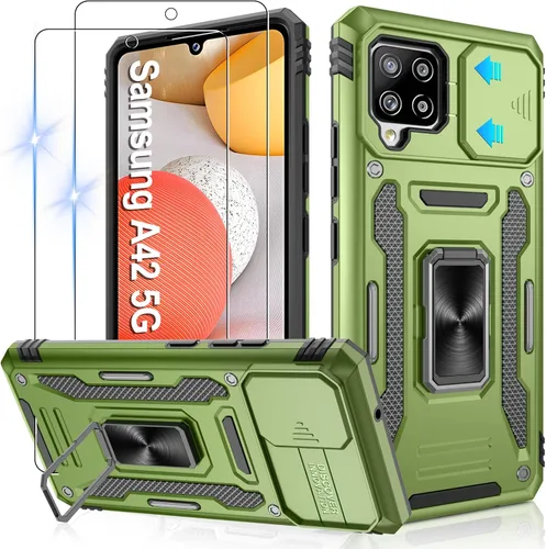 Miniatura 103 de Gritup para Samsung Galaxy S22 Funda con protectores de pantalla HD de 2 paquetes y cubierta deslizante para la cámara, protección contra caídas