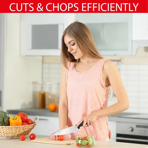 Miniatura 4 de ICEL Cuchillo de chef de 8 pulgadas, ideal para picar, picar y cortar en cubitos. y para todos los trabajos de preparación de cocina