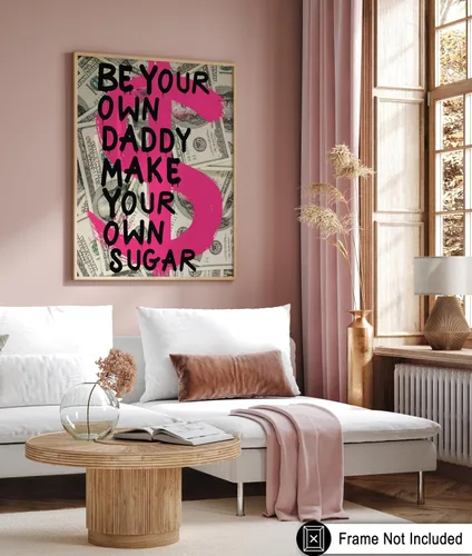 Miniatura 6 de Poster Master Be Your Own Daddy Print - Póster motivacional de dinero, graffiti y arte pop, regalo de preparación para hombres y mujeres, decoración