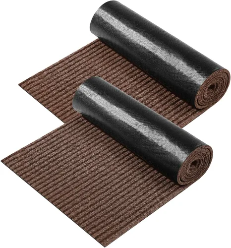 Miniatura 11 de Nuanchu 2 rollos grandes de alfombra exterior semiacabada de 16 x 79 pulgadas, tapete para puerta angosta, alfombras antideslizantes para botas