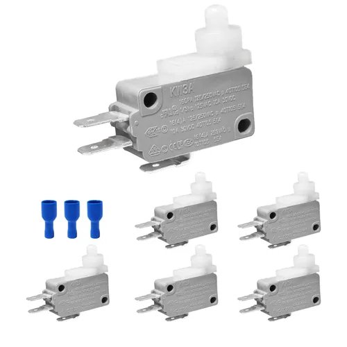 6 piezas de microinterruptor de límite con cerradura automática SPDT, acción de broche para Arduino, KW3A 16A 125/250VAC KW3A-B16