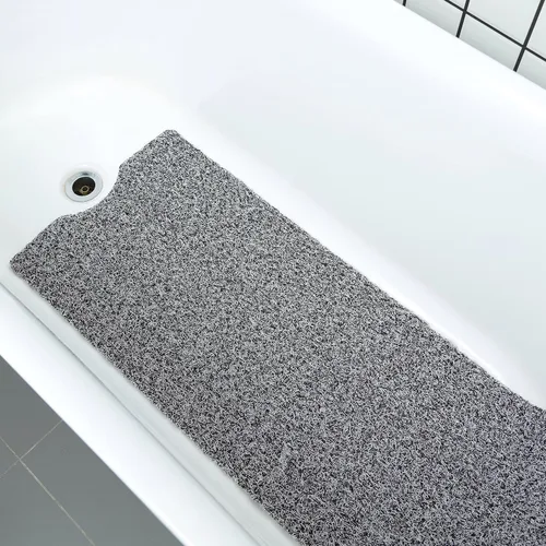 Miniatura 8 de Leotruny Tapete de ducha para bañera de 40 x 16 pulgadas, antideslizante, de cloruro de polivinilo suave, tapete para bañera para baño