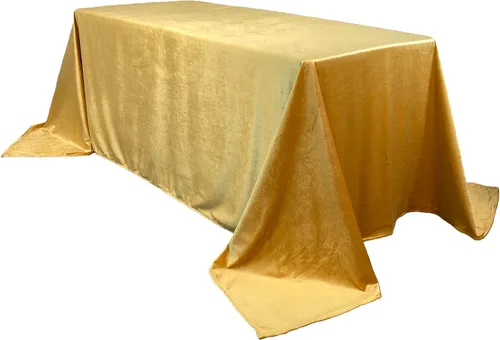 Miniatura 12 de YOUR CHAIR COVERS - Manteles rectangulares de terciopelo real - Mantel sin costuras de alta calidad para mesas rectangulares estándar de 5.9 ft