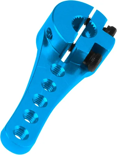 Miniatura 4 de Paquete de 3 servo de aluminio 25T servo brazo de dirección largo compatible con Futaba Savox Power HD Xcore 1/8 1/10 TRX4 SCX10 RC Crawler (azul)
