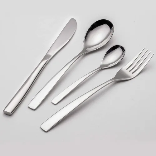 Miniatura 6 de Juego de cubiertos para 10 cubiertos modernos de acero inoxidable de alta calidad, 40 piezas, incluye cuchillos, tenedores y cucharas para el hogar
