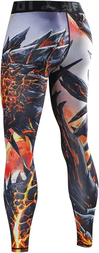 Miniatura 4 de LAFROI Mallas de compresión de secado rápido para hombre, leggings de cintura YSK08