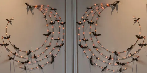 Miniatura 12 de Hairui - Guirnalda de bayas rojas con luces de 6 pies, funciona con pilas con temporizador, guirnalda iluminada con 120 luces de hadas LED