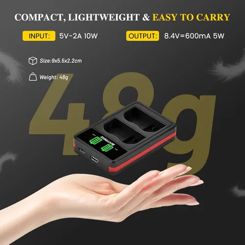 Miniatura 6 de Batmax 2 baterías EN-EL15C EN-EL15C de 2280 mAh + cargador USB LED con puerto tipo C para Nikon EN-EL15A EL15b Z5, Z6, Z8, Z6 II, Z7II, D780, D850