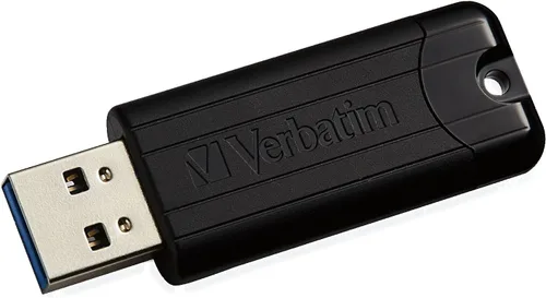 Verbatim 128GB Pinstripe USB 3.2 Gen 1 Unidad Flash Retractable - Negra