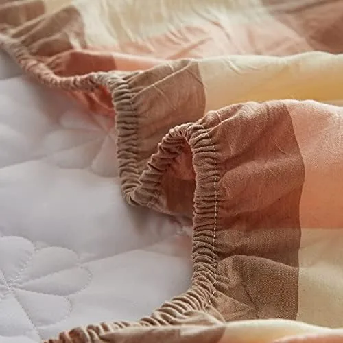 Miniatura 4 de Protector de colchón impermeable tamaño King – Sábana bajera acolchada, funda gruesa y transpirable, ropa de cama suave y silenciosa – Almohadilla