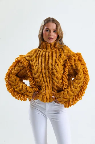 Miniatura 2 de Estako Cozy Thick & Quick Yarn - Hilo acogedor grueso y rápido, 20% lana, 80% acrílico, suave, súper voluminoso, peso #6, para tejer y hacer 50187