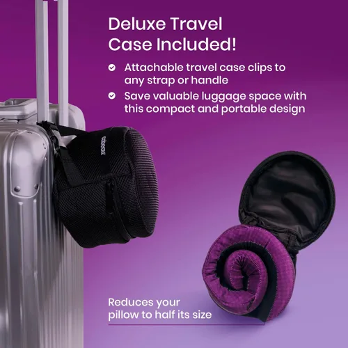 Miniatura 6 de Cabeau Almohada Cervical de Viaje de Enfriamiento para Vuelos de Larga Distancia – Evolution Cool – Espuma Viscoelástica de Soporte con Rejillas