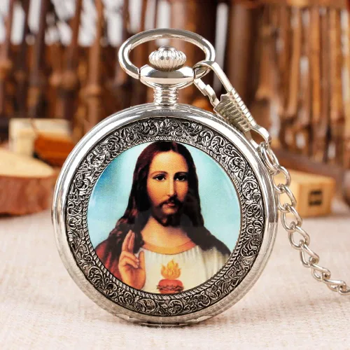 Miniatura 6 de Reloj de bolsillo para hombre, árabe digital reloj de bolsillo con cadena para hombre