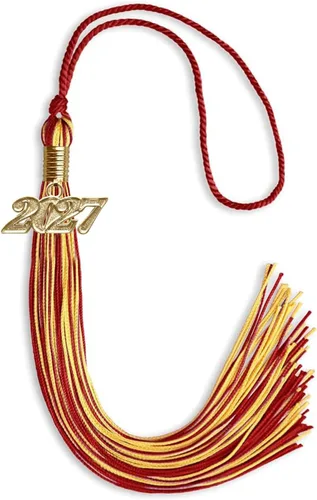 Miniatura 283 de Endea Graduation - Borla de doble color mixto con fecha dorada (negro/dorado antiguo, 2021)