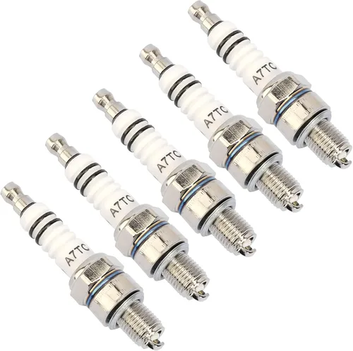 Miniatura 2 de 5 piezas de bujía A7TC compatibles con GY6 50cc-70cc 90cc 110cc 125cc 150cc ATV Scooter Pit Dirt Mini Bike Moped Go Kart Quad Chino C7HA CR5HSA