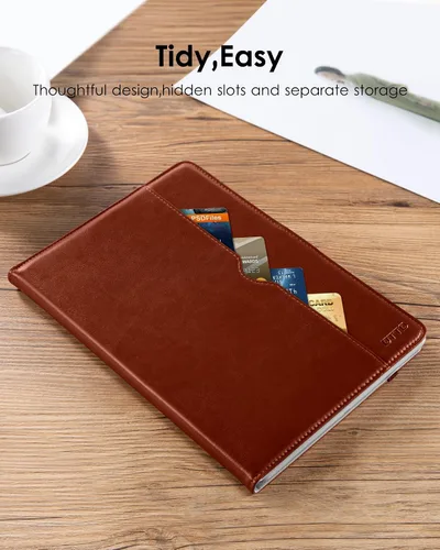 Miniatura 5 de DTTO para iPad de 9.7 pulgadas 5ª/6ª generación 2018/2017, funda con soporte para Apple Pencil, funda de cuero premium tipo folio con soporte