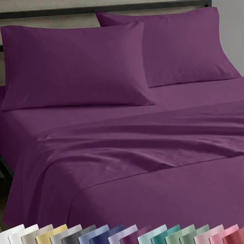 Miniatura 14 de California Design Den Sábanas de Algodón 100% Natural Tamaño Full Juego de Cama con Bolsillos Profundos - Tejido Satinado Suave, Sábanas Duraderas