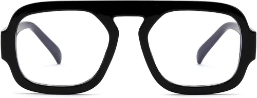 FEISEDY - Gafas de moda con filtro de luz azul para mujeres y hombres, armazón vintage cuadrado con estilo, elegantes lentes falsos B0285