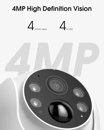 Miniatura 3 de ARCCTV Cámaras de seguridad solar inalámbricas para exteriores, cámara de 4MP con vista de 360° alimentada por batería para exteriores, visión