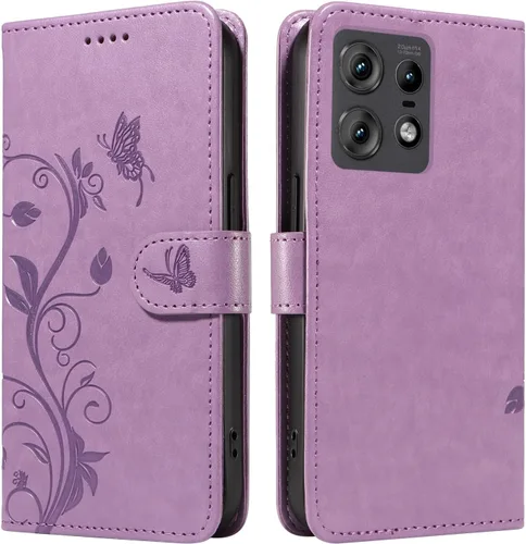 Miniatura 157 de Funda para Motorola Moto E22/E22i, piel sintética, con tarjetero y correa para la muñeca, a prueba de golpes, funda magnética para Motorola Moto Rojo