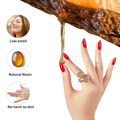 Miniatura 8 de Vishine Esmalte de uñas de gel negro, 0.6 onzas líquidas, esmalte de gel semipermanente, lámpara UV LED, cura, arte de uñas, manicura en casa, negro