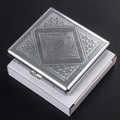 Miniatura 3 de 2 fundas de cigarrillos estilo victoriano de metal para tarjetas de crédito regular, retro, bolsillo de seguridad, capacidad para 20 palitos