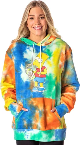 Miniatura 6 de Mad Engine The Simpsons Bart Squishee Brain Freeze Tie Dye - Sudadera con capucha para hombre, Multi colorido
