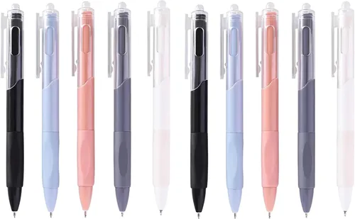 Miniatura 18 de 8 bolígrafos retráctiles estéticos de gel, bolígrafos de escritura de tinta con punta fina suave de 0.020 in, bolígrafos de impresión novedosos