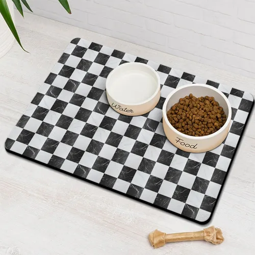 Miniatura 8 de Tapete de comida y agua para perros, tapetes de alimentación de mascotas para el suelo, antideslizantes, impermeables, súper absorbentes